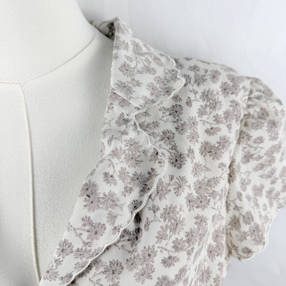 Reset by Jane Button Front Mini Dress Ditsy Floral Y2K Size Large Feminine Short - Picture 4 of 11